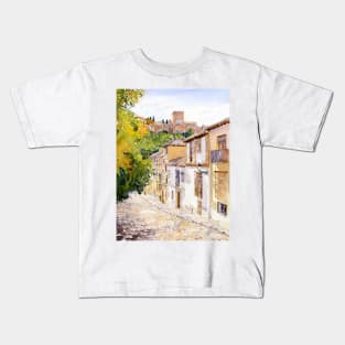 Cuesta Victoria, The Albaicin, Granada Kids T-Shirt